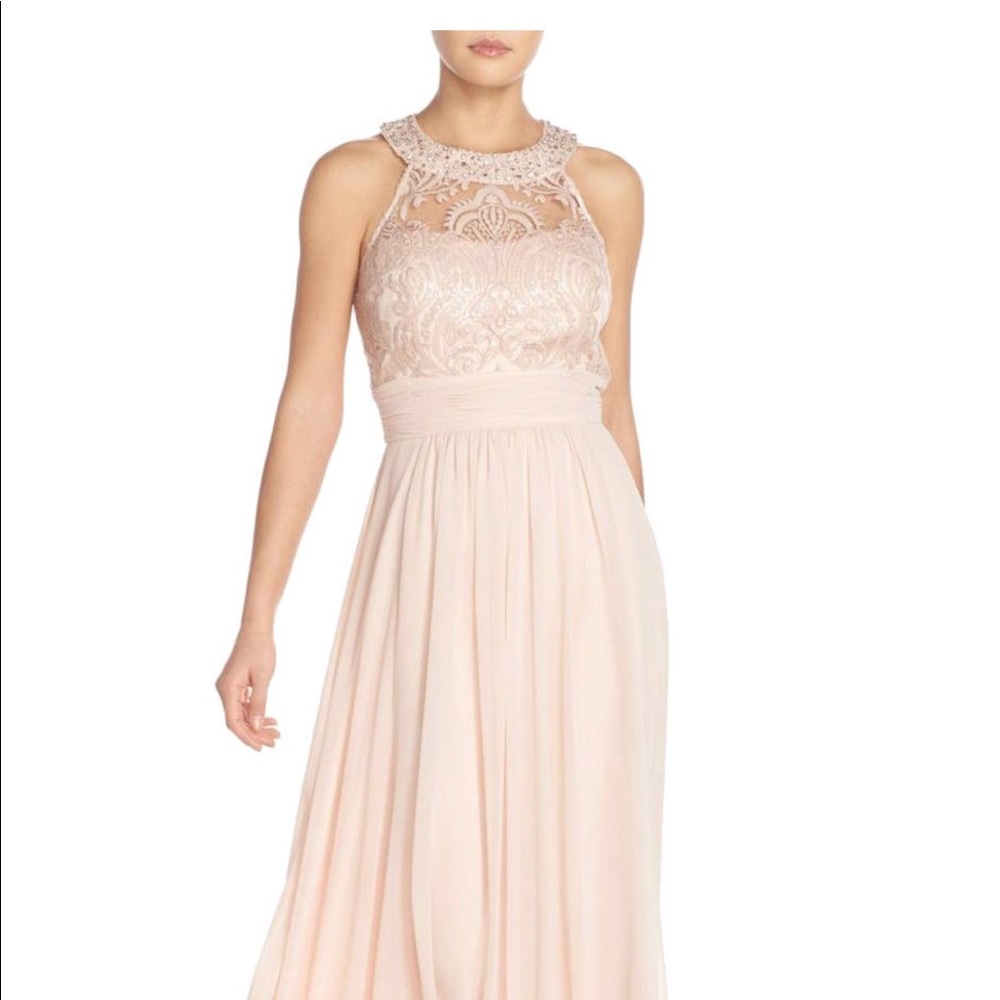Vince Camuto Embellished Lace Dress